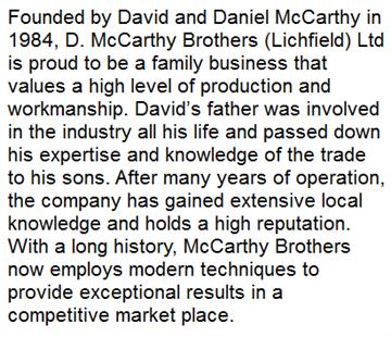 D. McCarthy Brothers (Lichfield) Ltd
