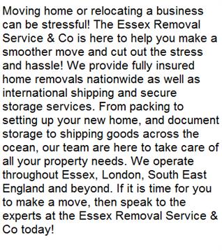 Essex Removal Service & Co Ltd