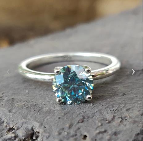 Moissanite Emerald Cut Engagement Ring