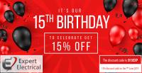 15% Off Today to Celebrate Our 15th Anniversary