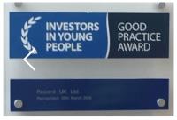 record uk awarded with Investors in Young People