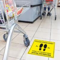 Social Distance Floor Signs