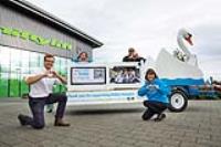 Niftylift Creates ‘Sam the Swan’ for Local Charity, Willen Hospice