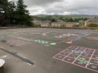 New Playgrounds Markings at Rothbury First School