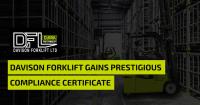 Davison Forklift gains prestigious compliance certificate