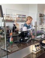 Cafe Countertop Glass Hygiene Screen