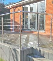 Wire Balustrade on Garden Decking