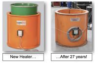 Long-term use of the THERMOSAFE® Induction Heater - still going strong after 27 years!