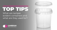What are tamper evident containers and what are they used for?