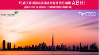 Timesco is excited to be attending Arab Health in January 2023