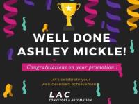 Congratulations To Ashley Mickle At LAC