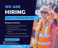 ER Global is offering the opportunity to become a member of Our Events Security Team