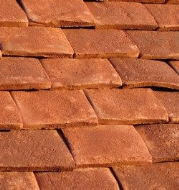 Traditional hand made clay roof tiles