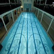 Projected Art Installation in a Swimming Pool