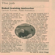 The FT interviews robotics training instructor