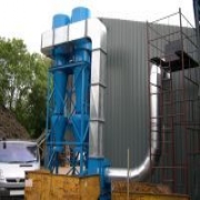 Tyre recycling plant dust extraction system