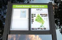 “Green” notice board for Forest School.