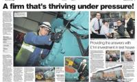 'A firm that's thriving under pressure!' feature article in local press