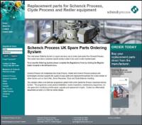 New website from Schenck Process for ordering replacement spare parts
