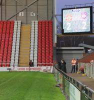 Leigh Sports Village sports Zaun spectator railings
