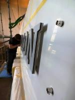 Installing Yacht Signs with care