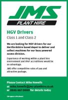 Class 1 and 2 HGV Drivers wanted – Hertfordshire