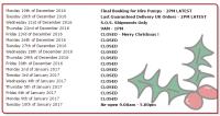 Christmas Opening Times 2016
