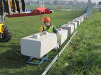 The advantages of using precast concrete blocks as Kentledge for hoarding and fencing
