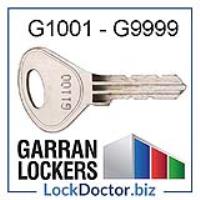 Replacement Keys for Garran Lockers in the Garran range G1001-G9999