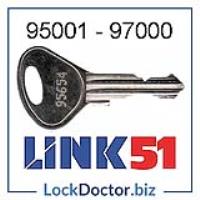 Replacement LINK Locker Keys and Locks numbered 95001 to 97000