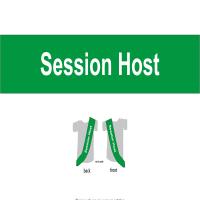 Green Session Host Sashes For Meetings and Events