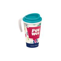 Colourful thermal mug fully branded