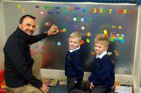 Grail Laser Profiles Ltd. have donated a bespoke manufactured magnetic board and teaching resources to Woodside Primary School.