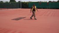 ARTIFICIAL CLAY COURT MAINTENANCE AFTER PLAY