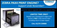 Discontinuation Notice of Service and Support of PAX4 Print Engine