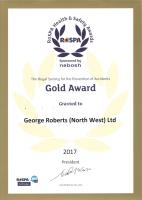 George Roberts wins the RoSPA Gold Award