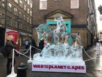Ice sculpture in Neals Street, Covent Garden, London