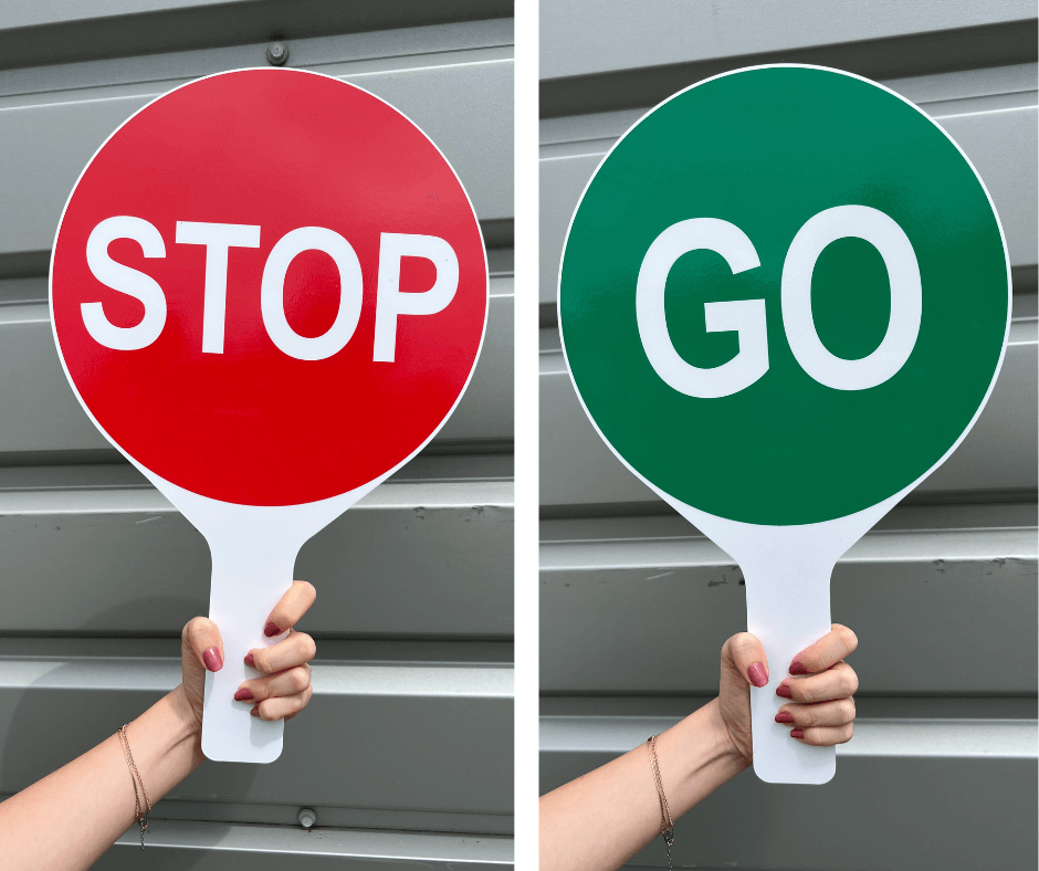 STOP/GO Traffic Control Paddles