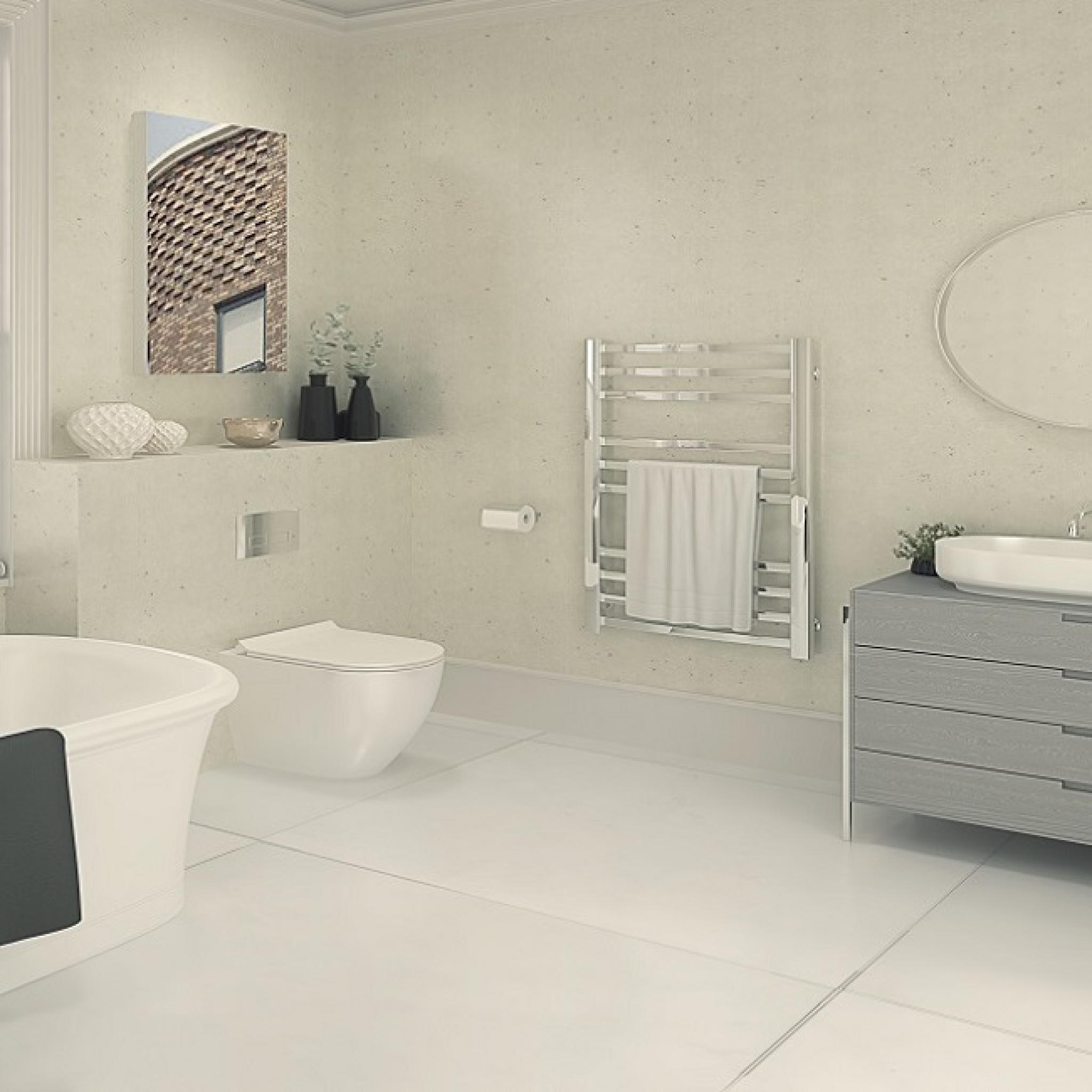 Silver Bathroom & Shower Wall Panel