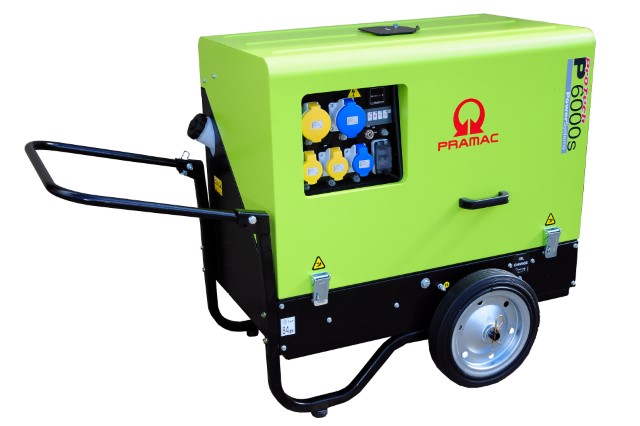 Pramac P6000s 230/115v Silent Portable Diesel Generator INCLUDES Trolley Kit