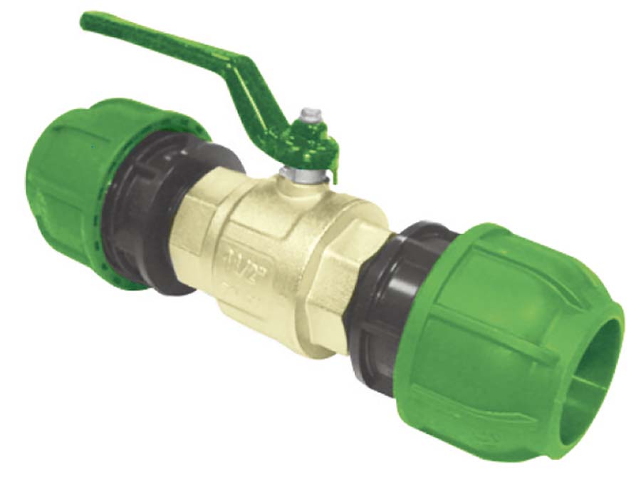 SICOMAT Straight Connector with Ball Valve