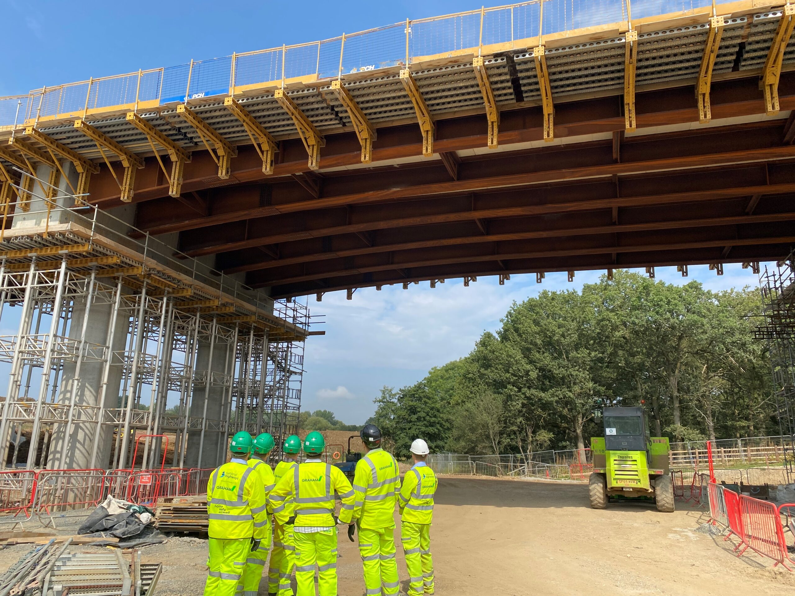 Group of military students visit M25 junction 28 project