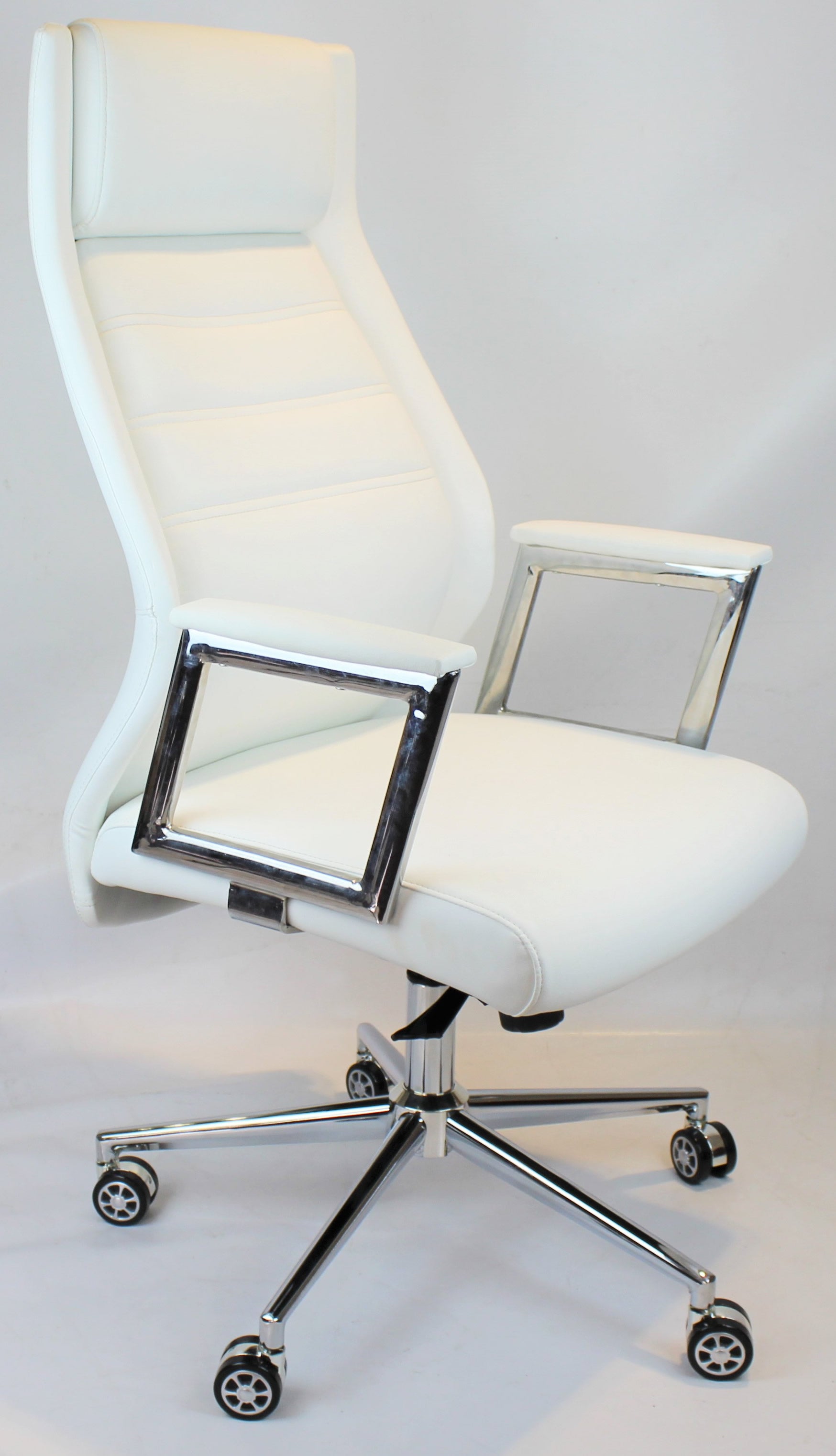 Providers Of Modern White Leather Executive Office Chair - DH-103 Huddersfield