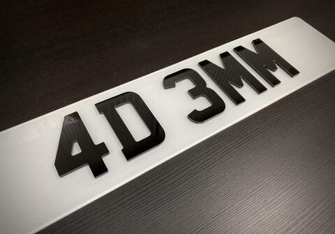 4D Irish Acrylic Number Plate Digits for Motorcycle Manufacturers