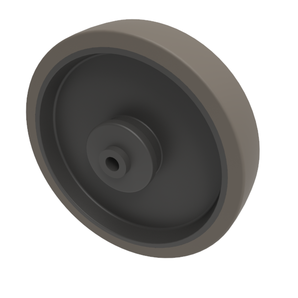 Soft Grey Rubber 200mm Ball Bearing Wheel 220kg Load