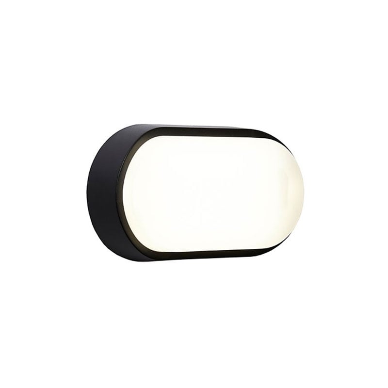 Ansell Helder LED Oval PIR Bulkhead 14W Black