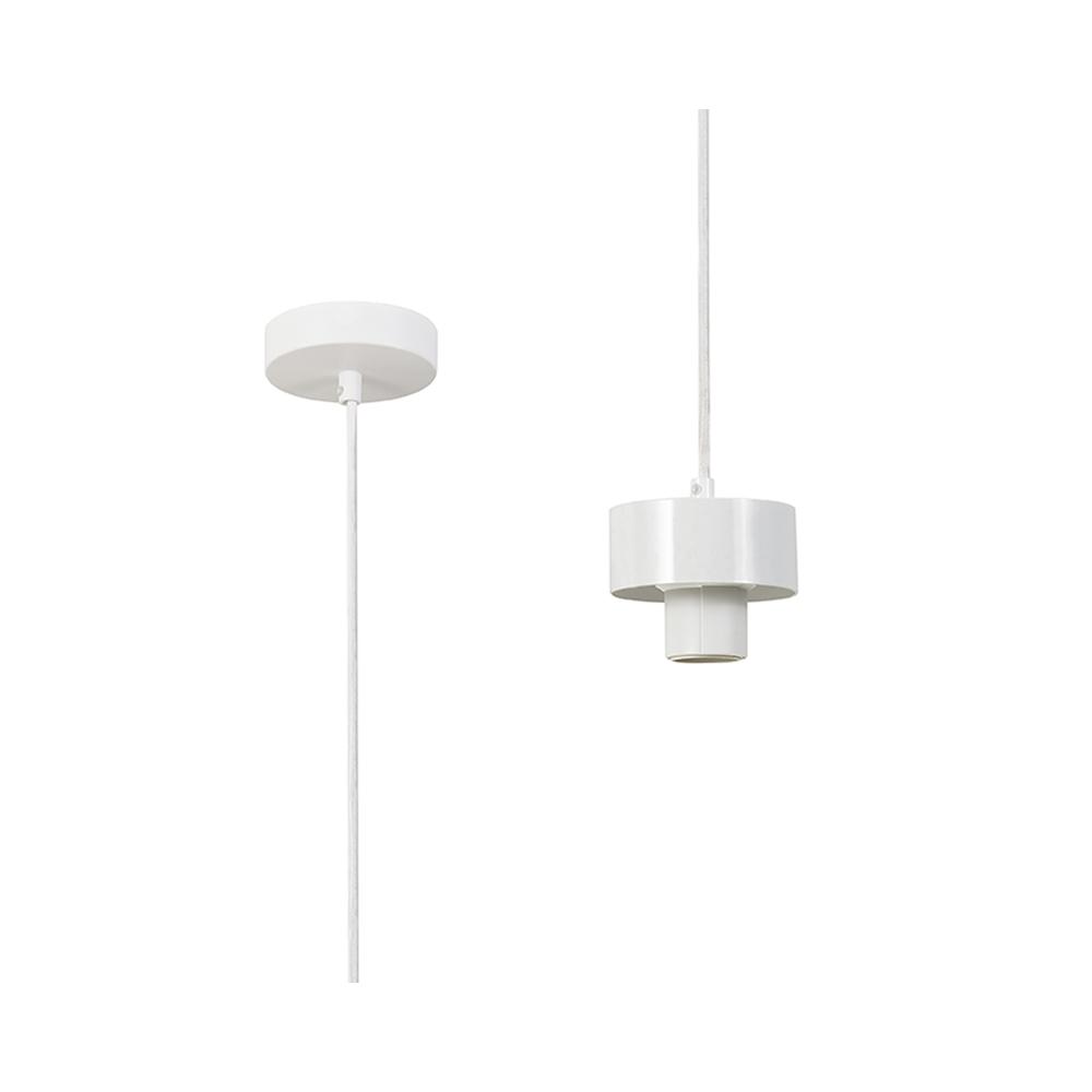 Luxuria Meash 10cm Suspension (FRAME ONLY) E27 Matt White / Marble / White Fabric