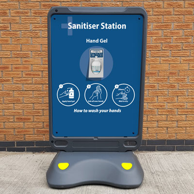 Manufacturers Of Advocate&#8482; Poster Display Sanitiser Station
                                    
	                                    Free Standing Hand Sanitiser Station for Gel and Wipes