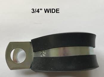 Wide Band Rubber Lined P Clips 3/4&#34;