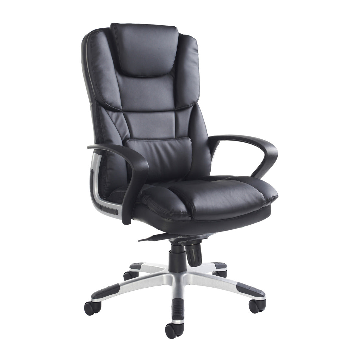 Palermo High Back Black Faux Leather Faced Office Chair UK